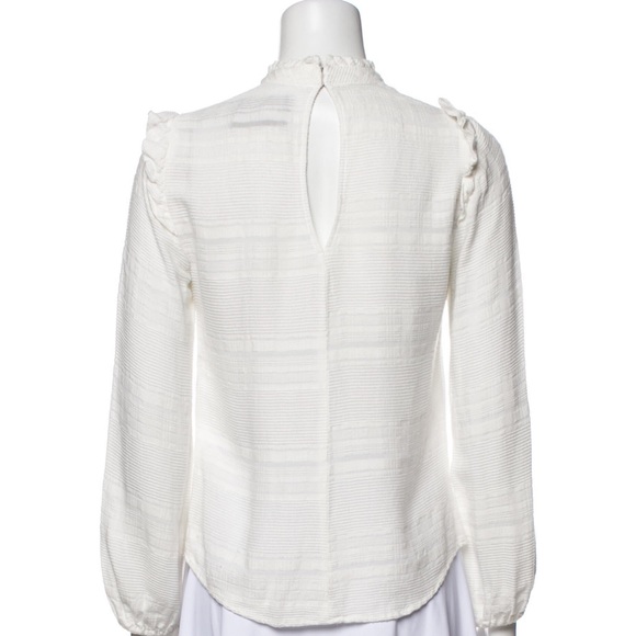 Reformation Cream Mock neck long sleeve blouse xxs
Purchased from The Real Real - Picture 2 of 14